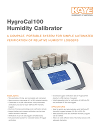 Thumbnail of document Data Sheet - HygroCal100 - Humidity Calibrator